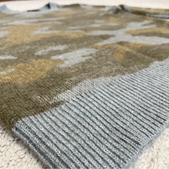 Banana Republic Wool Mohair Cotton Blend Camouflage Crewneck Sweater - Picture 11 of 16